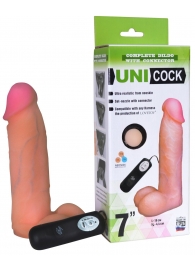 Фаллическая насадка Харнесс UNICOCK 7  с вибрацией - 19 см. - LOVETOY (А-Полимер) - купить с доставкой в Находке