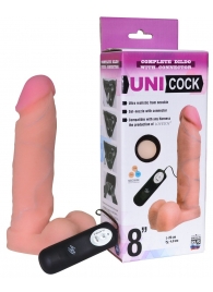 Фаллическая насадка Харнесс UNICOCK 8  с вибрацией - 20 см. - LOVETOY (А-Полимер) - купить с доставкой в Находке