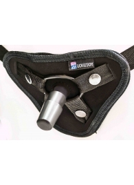 Страпон с 2 насадками и вибрацией UniStrap - 19 и 12 см. - LOVETOY (А-Полимер) - купить с доставкой в Находке