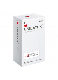 Ультратонкие презервативы Unilatex Ultra Thin - 12 шт. + 3 шт. в подарок - Unilatex - купить с доставкой в Находке