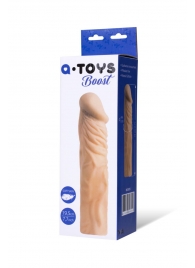 Насадка с ярко выраженной головкой и рельефным стволом - 19 см. - A-toys - в Находке купить с доставкой