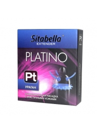Стимулирующая насадка с усиками и шипиками Platino  Ураган - Sitabella - купить с доставкой в Находке