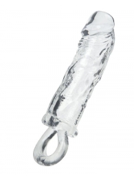 Прозрачная насадка с петлёй для фиксации - 14 см. - ToyFa - в Находке купить с доставкой