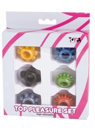 Набор из 6 разноцветных эрекционных колец - Toyfa Basic - в Находке купить с доставкой