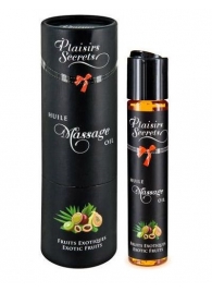 Массажное масло с ароматом экзотических фруктов Huile de Massage Gourmande Fruits Exotiques - 59 мл. - Plaisir Secret - купить с доставкой в Находке