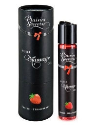 Массажное масло с ароматом клубники Huile de Massage Gourmande Fraise des Bois - 59 мл. - Plaisir Secret - купить с доставкой в Находке