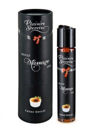 Массажное масло с ароматом крем брюле Huile de Massage Gourmande Creme Brulée - 59 мл. - Plaisir Secret - купить с доставкой в Находке