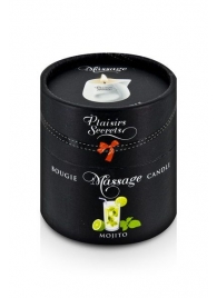 Массажная свеча с ароматом мохито Bougie de Massage Mojito - 80 мл. - Plaisir Secret - купить с доставкой в Находке