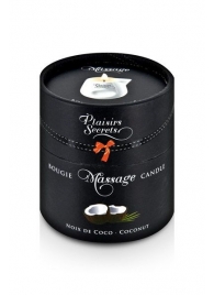 Массажная свеча с ароматом кокоса Bougie de Massage Gourmande Coco - 80 мл. - Plaisir Secret - купить с доставкой в Находке
