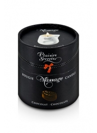 Массажная свеча с ароматом шоколада Bougie de Massage Gourmande Chocolat - 80 мл. - Plaisir Secret - купить с доставкой в Находке