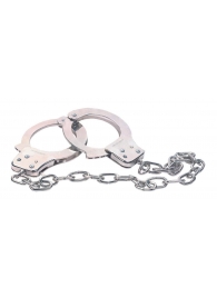 Наручники из металла с длинной цепочкой CHROME HANDCUFFS METAL HANDCUFFS W. KEY - NMC - купить с доставкой в Находке