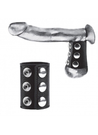 Утяжка на пенис на кнопочках 100% PVC STRAP WITH METAL SNAP - BlueLine - купить с доставкой в Находке