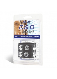 Ремень на член и мошонку 1.5  Cock Ring With Ball Strap - BlueLine - купить с доставкой в Находке