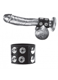 Ремень на член и мошонку 1.5  Cock Ring With Ball Strap - BlueLine - купить с доставкой в Находке