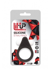 Чёрное эрекционное кольцо LIT-UP SILICONE STIMU RING 1 BLACK - Dream Toys - в Находке купить с доставкой