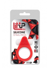 Красное эрекционное кольцо LIT-UP SILICONE STIMU RING 1 RED - Dream Toys - в Находке купить с доставкой