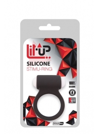 Чёрное эрекционное виброкольцо LIT-UP SILICONE STIMU RING 3 BLACK - Dream Toys - в Находке купить с доставкой