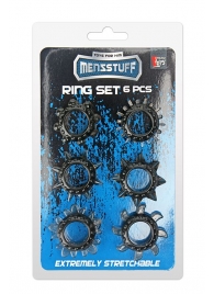 Набор из 6 дымчатых эрекционных колец MENZSTUFF 6PC STRECHEABLE RING SET - Dream Toys - в Находке купить с доставкой