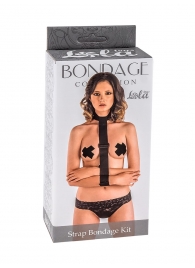 Ошейник с длинной лентой и наручниками Strap Bondage Kit One Size - Lola Games - купить с доставкой в Находке