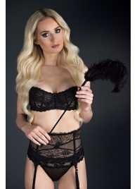 Стек с большим чёрным пером Large Feather Tickler - 65 см. - Blush Novelties - купить с доставкой в Находке