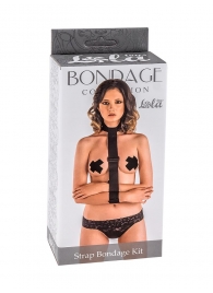 Ошейник с длинной лентой и наручниками Strap Bondage Kit Plus Size - Lola Games - купить с доставкой в Находке