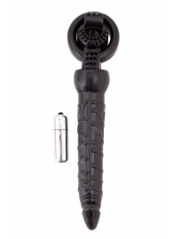 Черная вибронасадка с анальным стимулятором - ToyFa - в Находке купить с доставкой