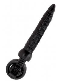 Черная вибронасадка с анальным стимулятором - ToyFa - в Находке купить с доставкой