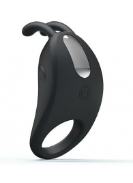 Чёрное эрекционное кольцо с вибрацией Rabbit Vibrator - Baile - в Находке купить с доставкой