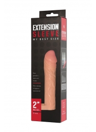 Телесная насадка-удлинитель Extension sleeve с подхватом - 17 см. - Sitabella - в Находке купить с доставкой