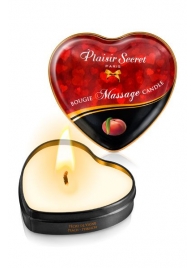 Массажная свеча с ароматом персика Bougie Massage Candle - 35 мл. - Plaisir Secret - купить с доставкой в Находке