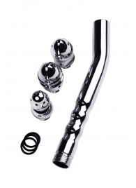 Металлический анальный душ с тремя насадками - ToyFa - купить с доставкой в Находке