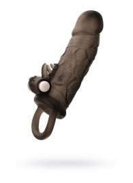 Чёрная насадка на пенис Toyfa XLover с вибрацией - ToyFa - в Находке купить с доставкой