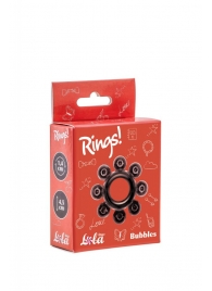 Чёрное эрекционное кольцо Rings Bubbles - Lola Games - в Находке купить с доставкой