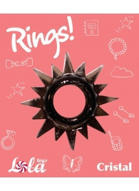 Чёрное эрекционное кольцо Rings Cristal - Lola Games - в Находке купить с доставкой