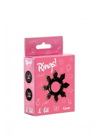 Чёрное эрекционное кольцо Rings Gear - Lola Games - в Находке купить с доставкой