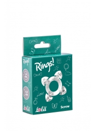 Прозрачное эрекционное кольцо Rings Screw - Lola Games - в Находке купить с доставкой