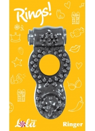 Чёрное эрекционное кольцо Rings Ringer - Lola Games - в Находке купить с доставкой