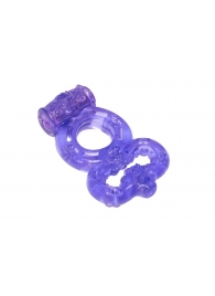 Фиолетовое эрекционное кольцо Rings Treadle с подхватом - Lola Games - в Находке купить с доставкой