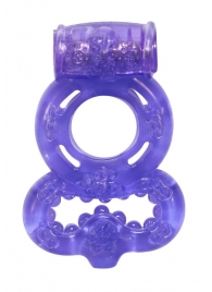 Фиолетовое эрекционное кольцо Rings Treadle с подхватом - Lola Games - в Находке купить с доставкой