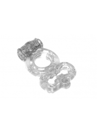 Прозрачное эрекционное кольцо Rings Treadle с подхватом - Lola Games - в Находке купить с доставкой