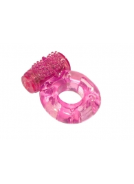 Розовое эрекционное кольцо с вибрацией Rings Axle-pin - Lola Games - в Находке купить с доставкой
