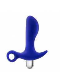 Синий стимулятор простаты с ручкой-кольцом Performance Prostimulator 02 - Blush Novelties - в Находке купить с доставкой