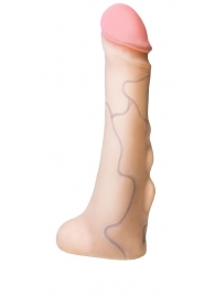 Реалистичная насадка с мошонкой REAL Standard - 18 см. - LOVETOY (А-Полимер) - купить с доставкой в Находке