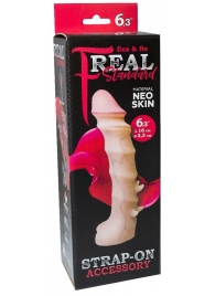 Насадка REAL Standard со спиралевидным узором - 19 см. - LOVETOY (А-Полимер) - купить с доставкой в Находке