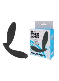 Чёрный вибростимулятор простаты Sex Expert Vibe Pleasure - Sex Expert - в Находке купить с доставкой