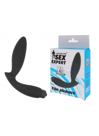 Чёрный вибростимулятор простаты Sex Expert Vibe Pleasure - Sex Expert - в Находке купить с доставкой
