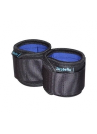 Неопреновые черно-синие наручники - Sitabella - купить с доставкой в Находке