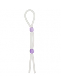 Прозрачное эрекционное кольцо-лассо SILICONE LASSO COCK RING DUAL BEADS - NMC - в Находке купить с доставкой