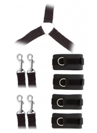 Комплект наручников и поножей LUXURIOUS BED RESTRAINT CUFF SET - Blush Novelties - купить с доставкой в Находке