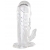 Прозрачная гелевая насадка с клиторальным отростком - 13 см. - Toyfa Basic - в Находке купить с доставкой